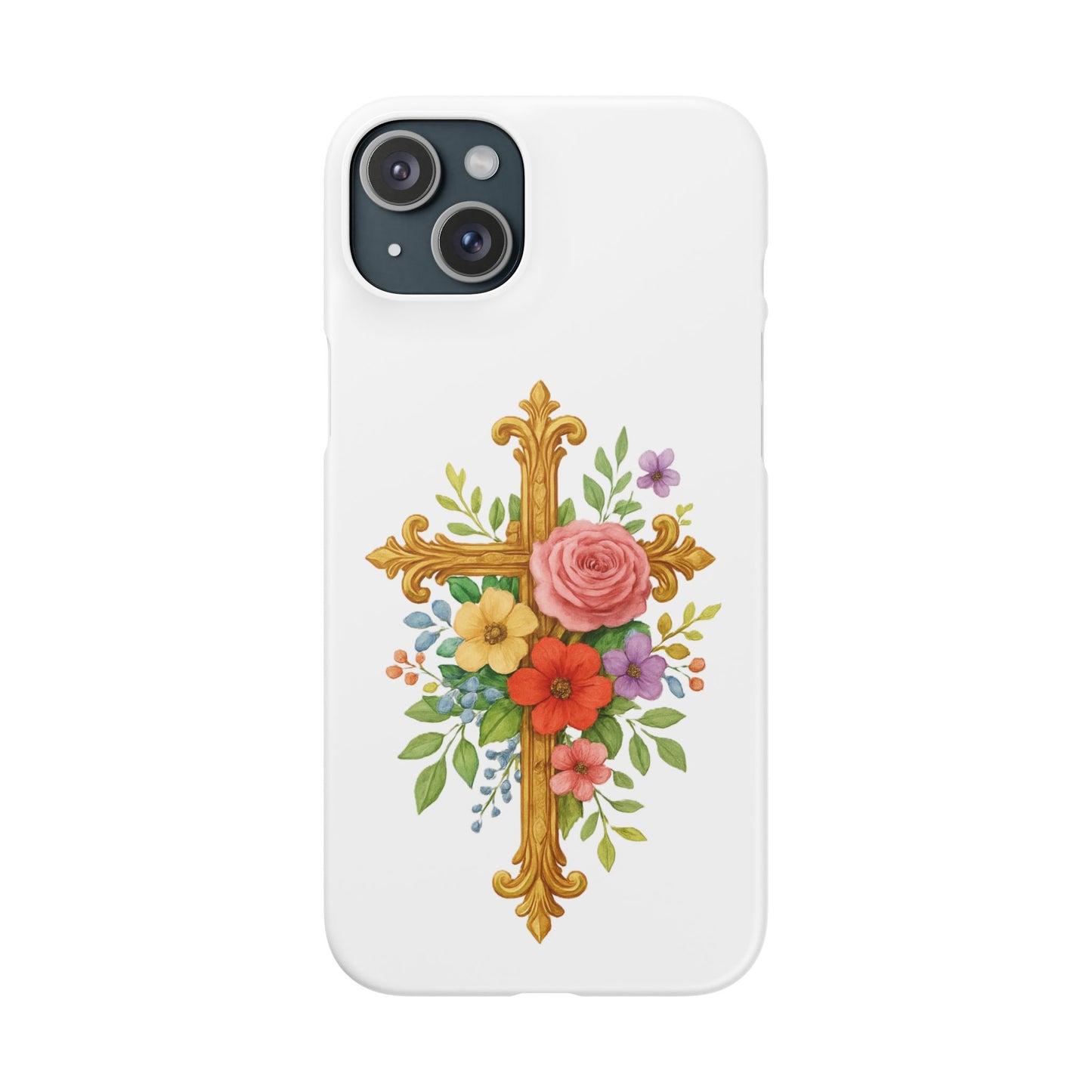Floral Cross Snap Case for iPhone – Faith in Bloom
