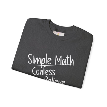 Simple Math Women’s Christian Sweatshirt (White Chalk)