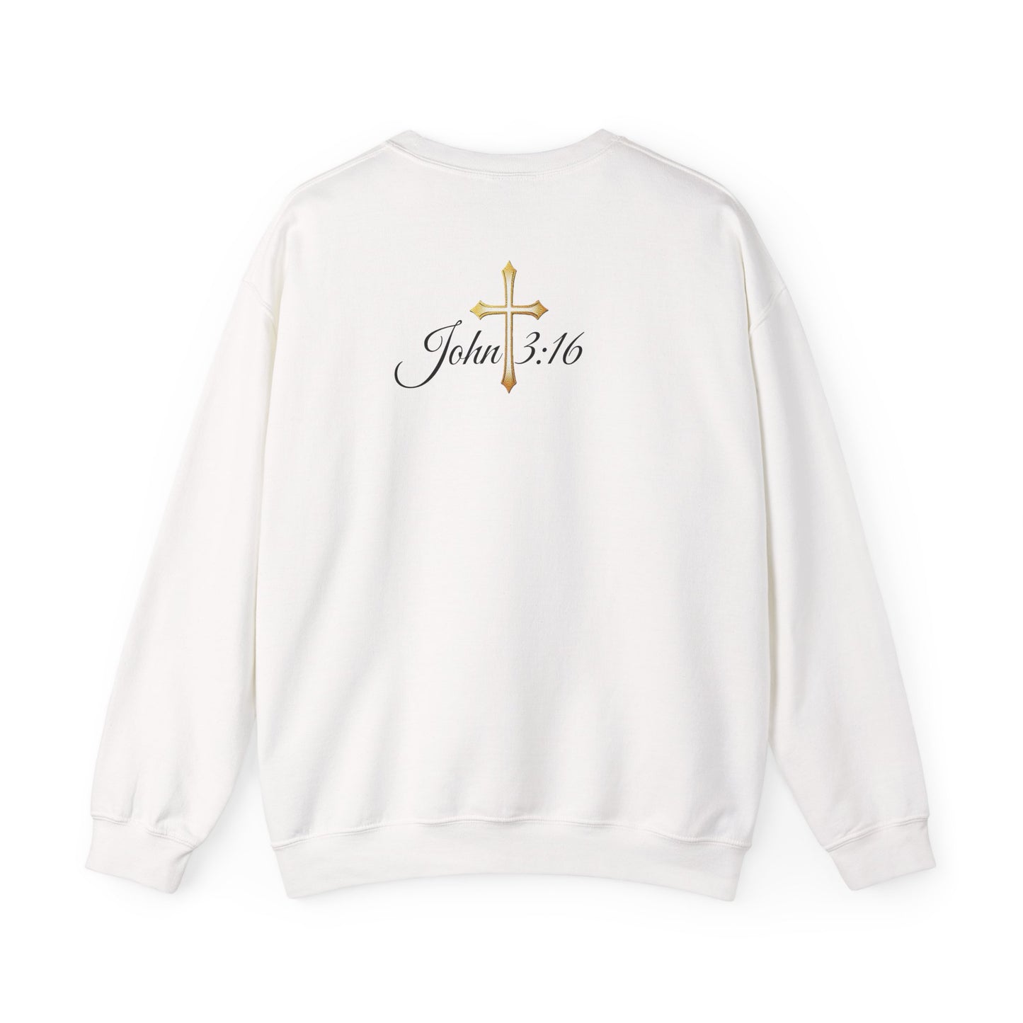 Saved Women’s Sweatshirt – Christian Faith Apparel with Cross & John 3:16