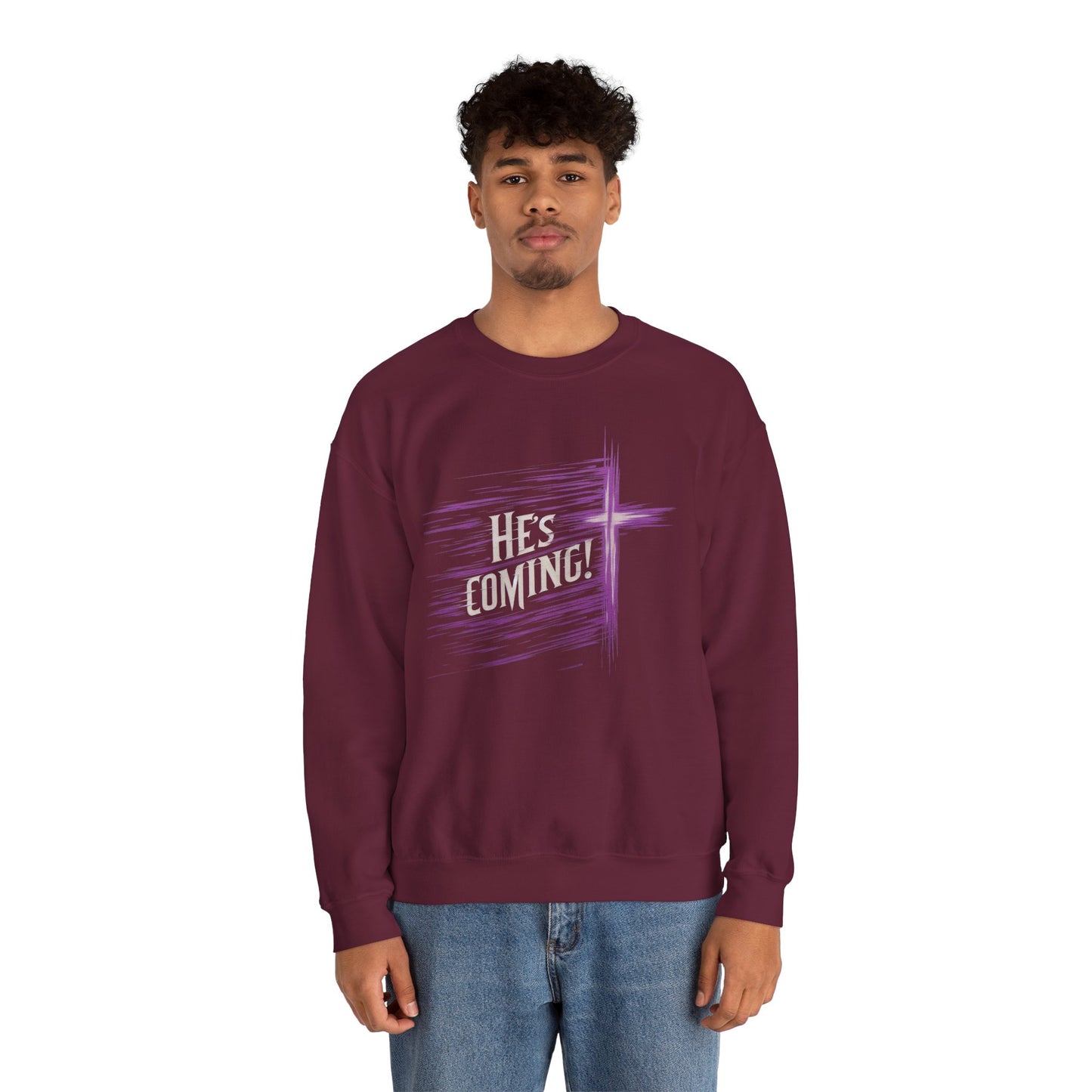 He's Coming – Men’s Christian Crewneck Sweater