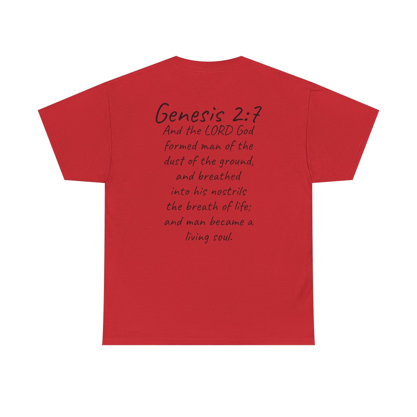 Formed from the Dust | Men’s Christian T-Shirt with Genesis 2:7 (Dark Lettering)