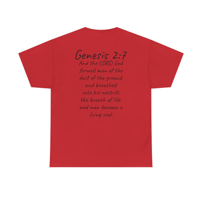 Formed from the Dust | Men’s Christian T-Shirt with Genesis 2:7 (Dark Lettering)