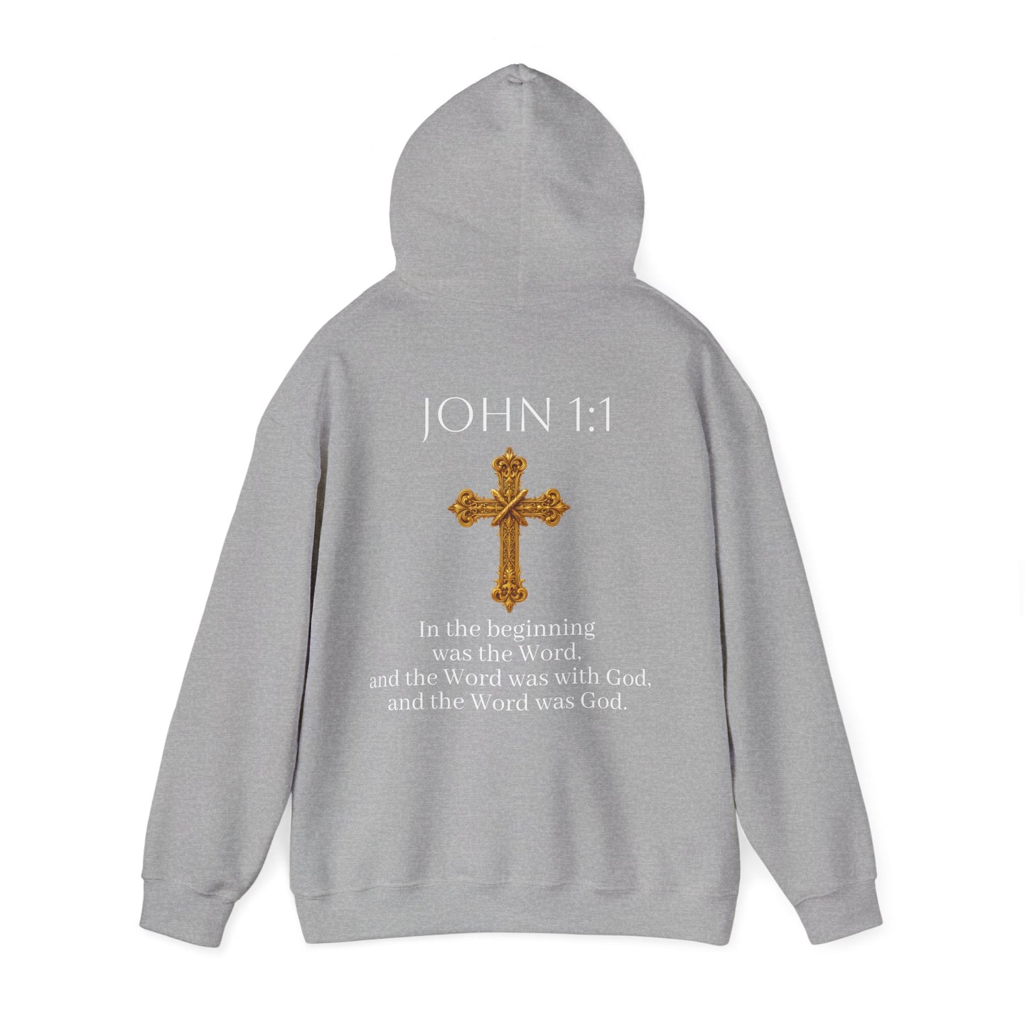 “The Word Eternal” – Women’s Christian Hoodie with White Lettering (John 1:1)