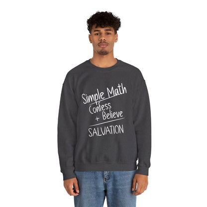 Simple Math - Men’s Christian Sweatshirt (White Chalk)