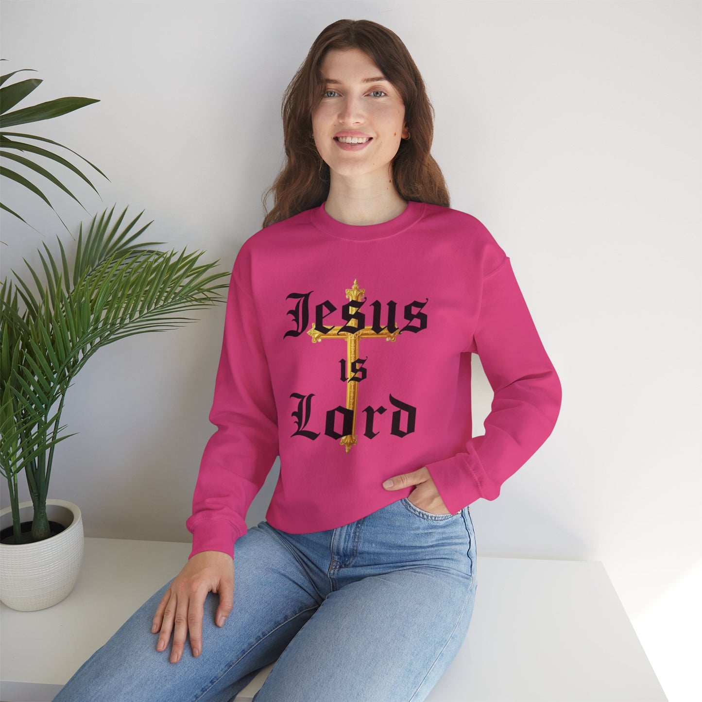 Women’s “Jesus is Lord” Christian Sweatshirt – Faith Statement Pullover