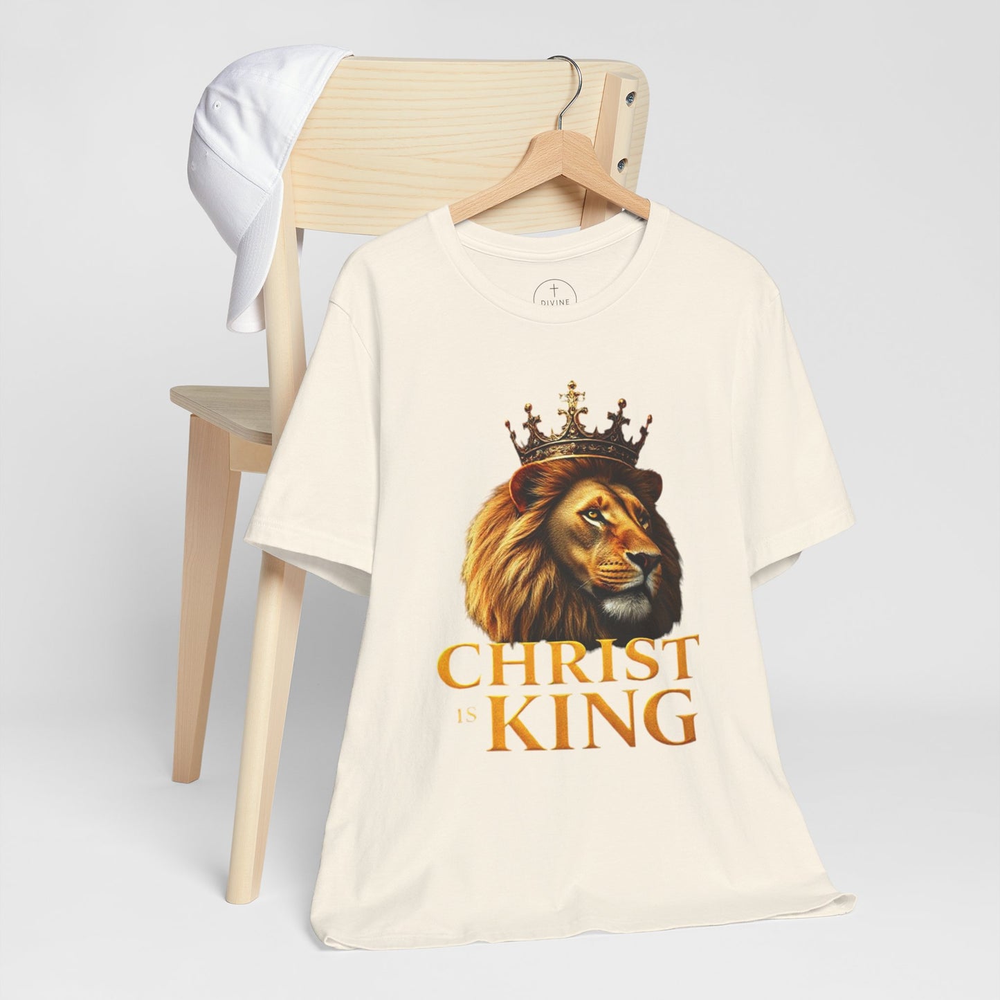 Christ is King Crowned Lion Tee – Inspirational Christian Shirt