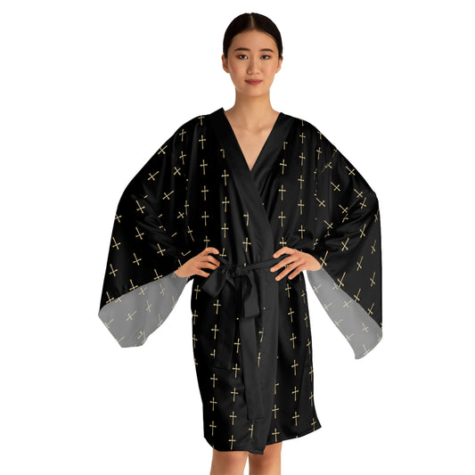 Golden Cross Kimono Robe – Spiritually Inspired Comfort