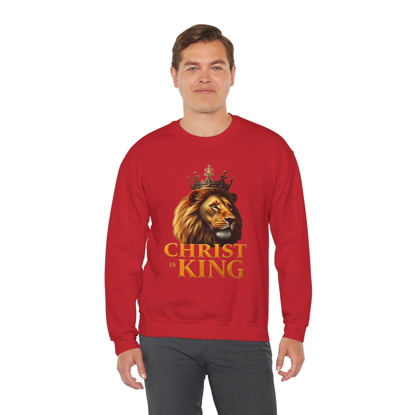 Christ is King (Lion Ed) – Men’s Christian Sweatshirt