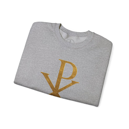 Chi Rho (Gold) - Men's Christian Sweatshirt