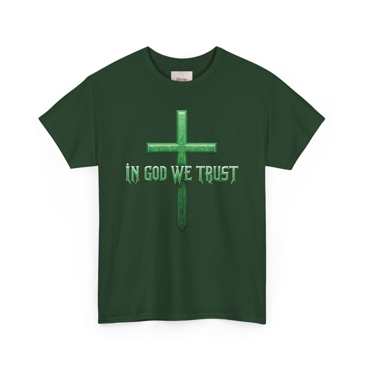Bold Faith – Men’s Christian “In God We Trust” Cross Tee