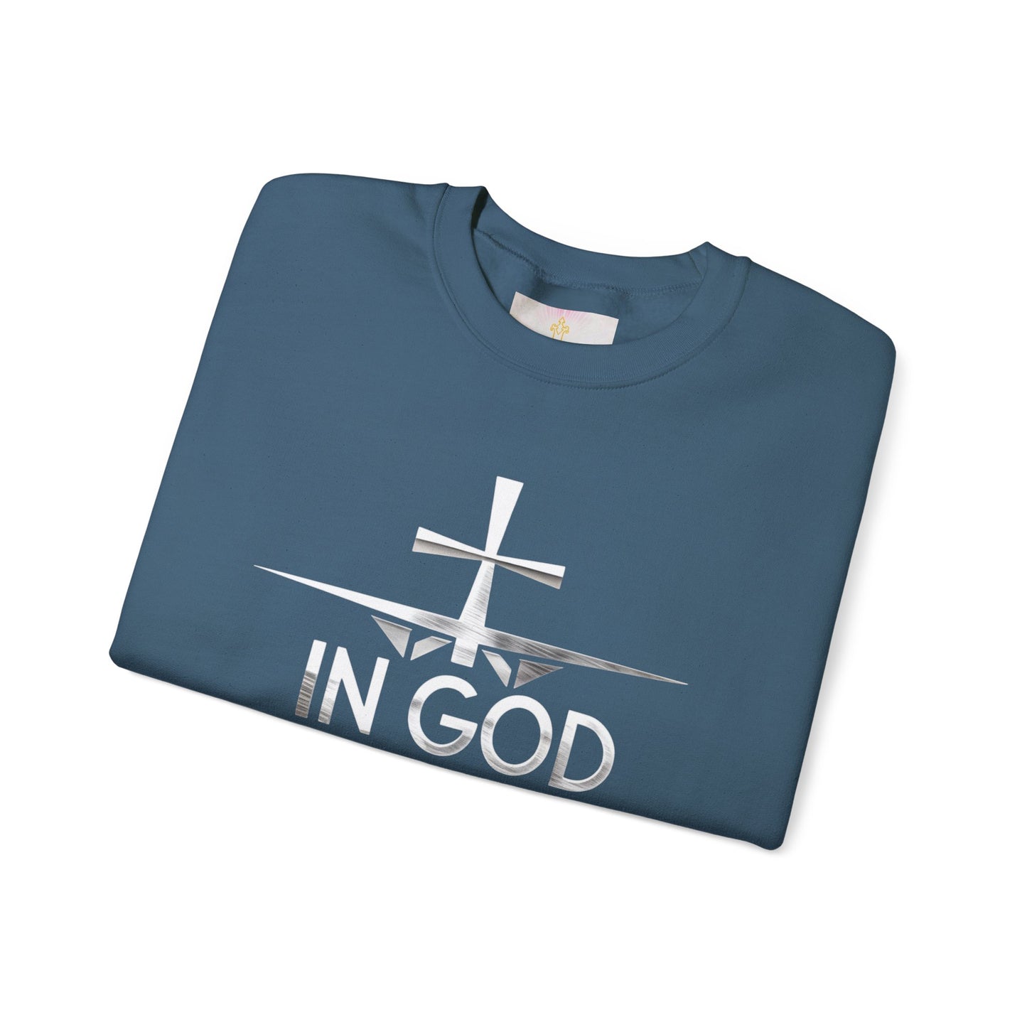 In God We Trust | Men’s Christian Sweatshirt with Scripture Back Print