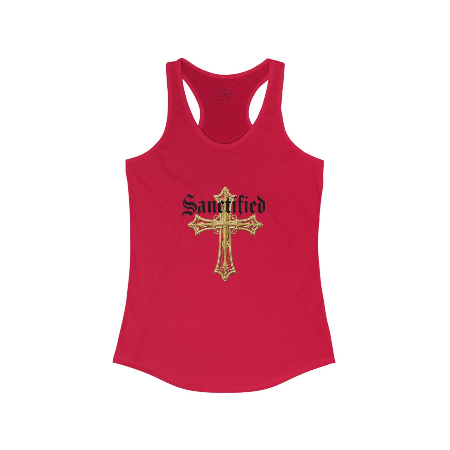 Sanctified Women's Gothic Cross Racerback Tank Top – Faith in Style