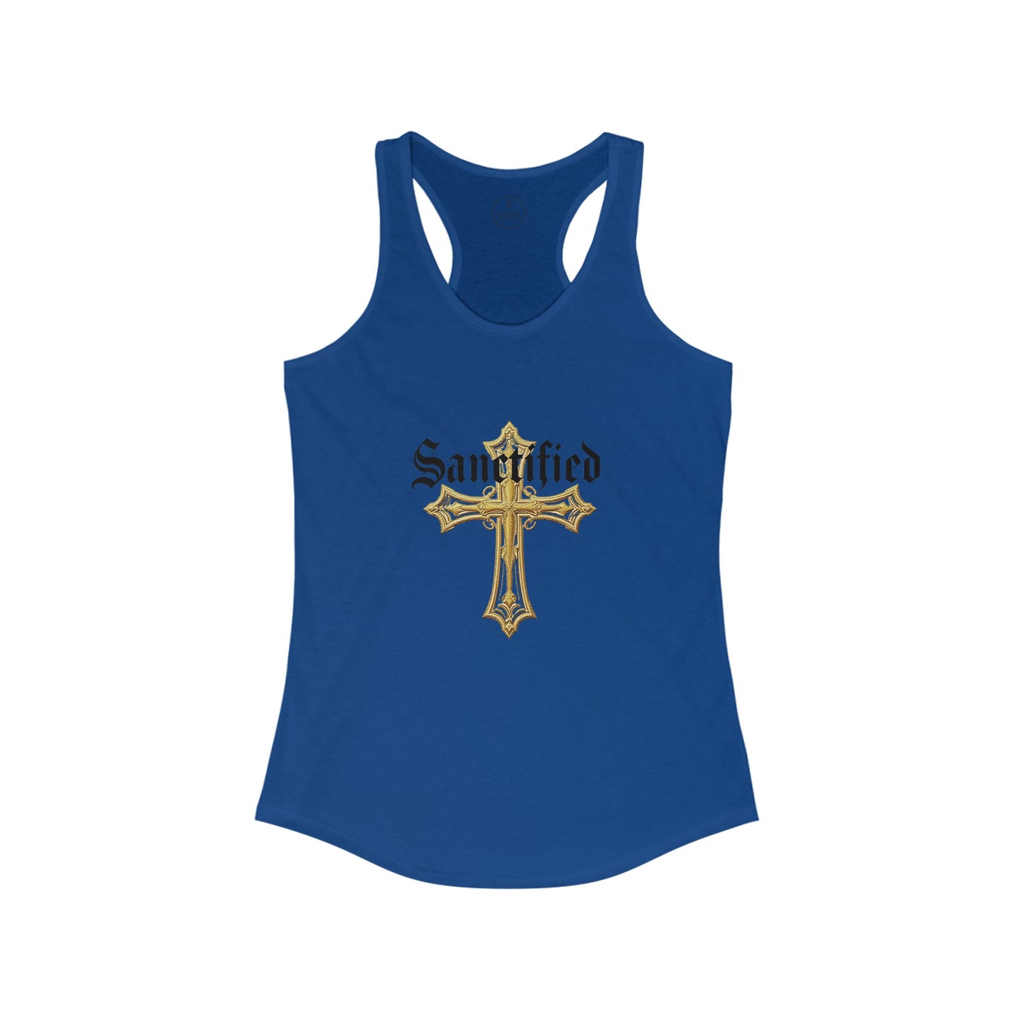 Sanctified Women's Gothic Cross Racerback Tank Top – Faith in Style