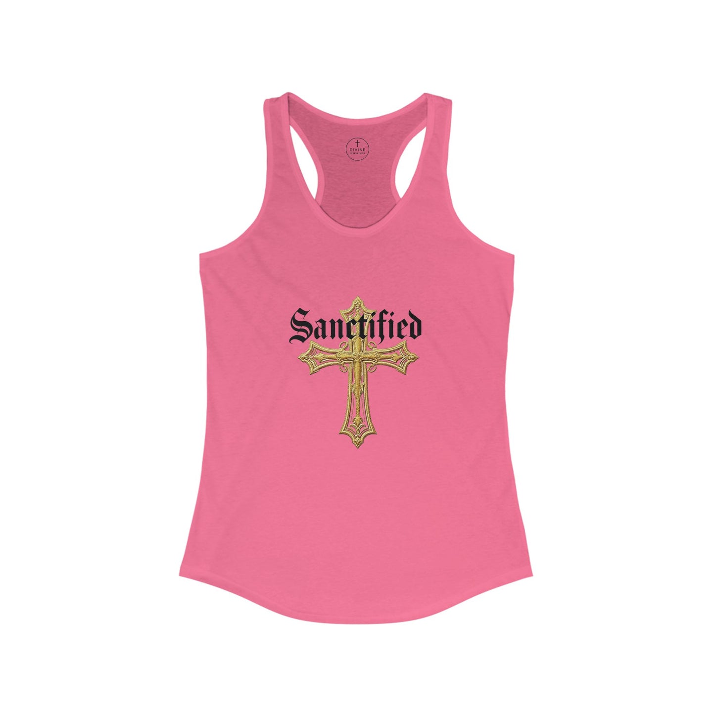 Sanctified Women's Gothic Cross Racerback Tank Top – Faith in Style
