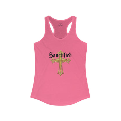 Sanctified Women's Gothic Cross Racerback Tank Top – Faith in Style