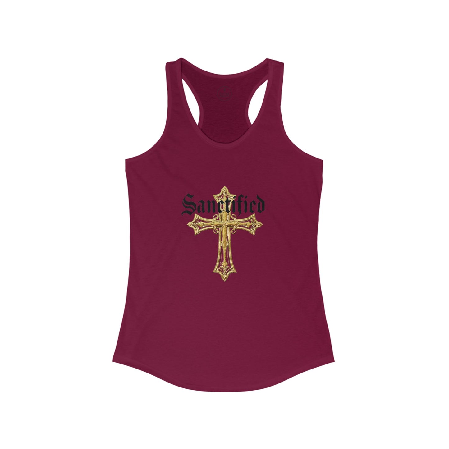 Sanctified Women's Gothic Cross Racerback Tank Top – Faith in Style