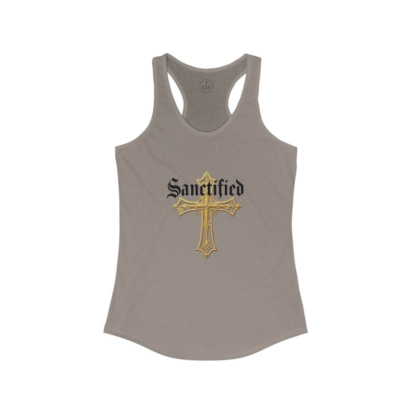 Sanctified Women's Gothic Cross Racerback Tank Top – Faith in Style