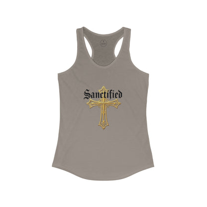 Sanctified Women's Gothic Cross Racerback Tank Top – Faith in Style