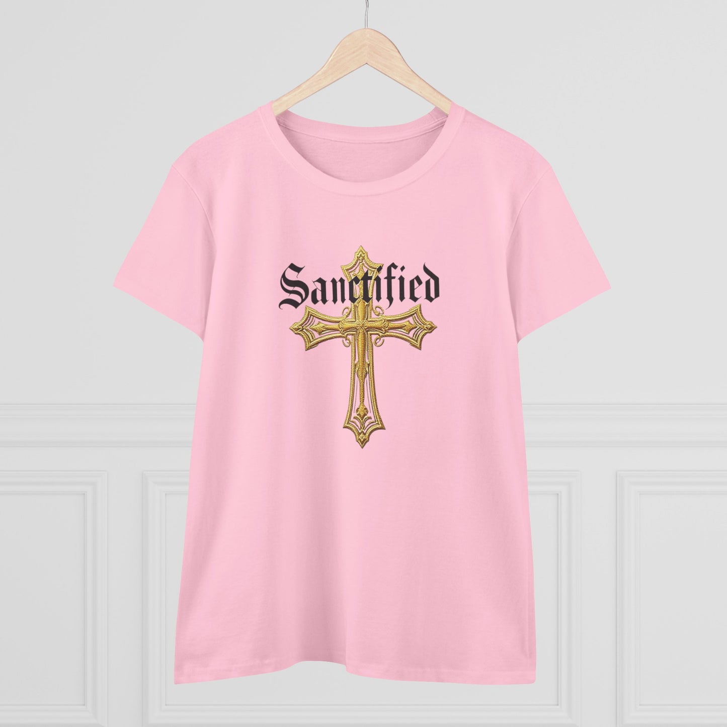 Sanctified Women's Gothic Cross T-Shirt – Faith in Bold Style