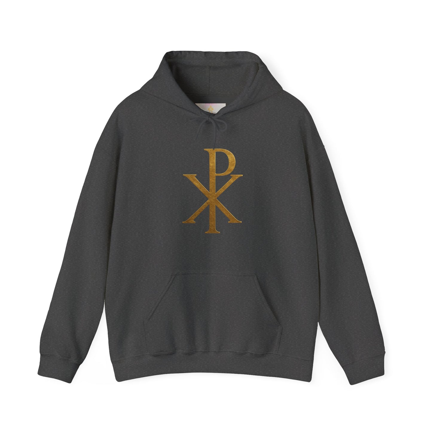 Anointed Warmth – Women’s Gold Chi Rho Christian Hoodie