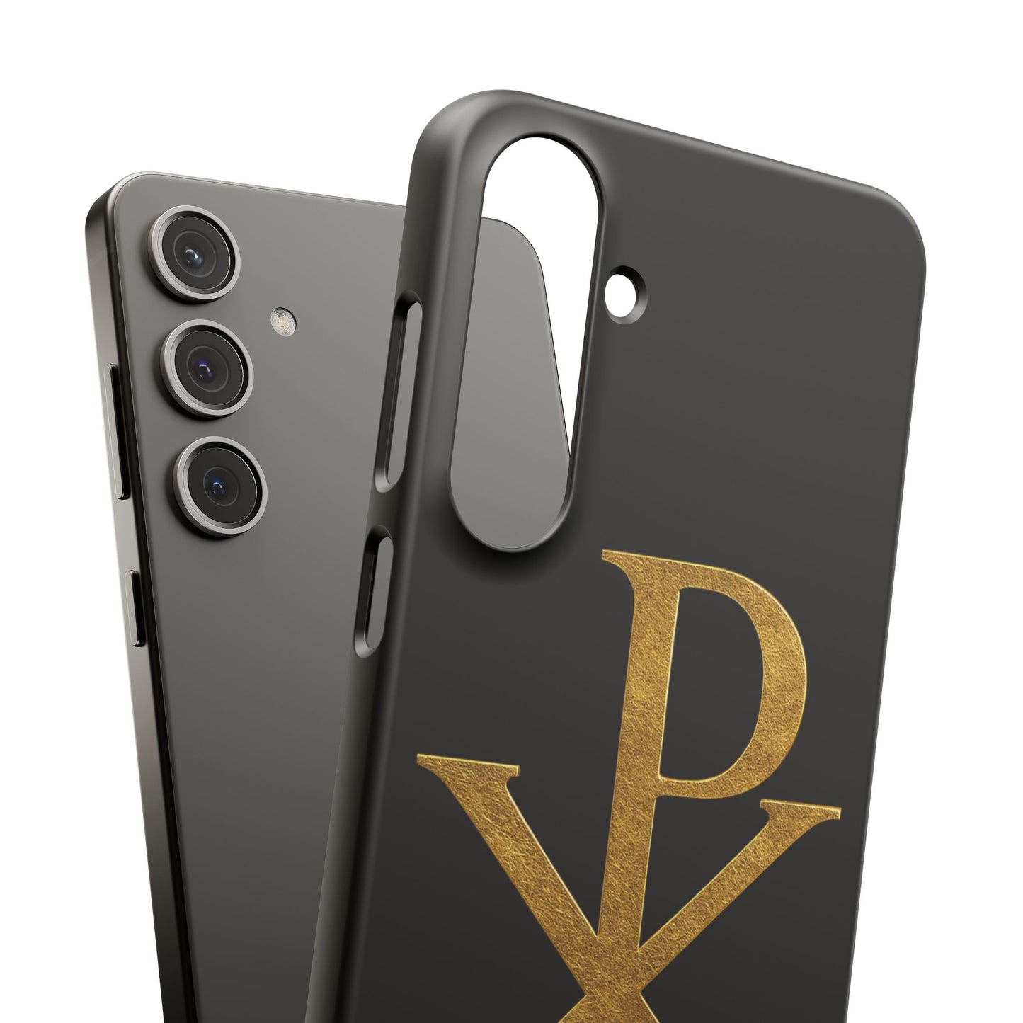 Our Eternal Hope in Christ - Black Chi Rho Snap Case for Samsung