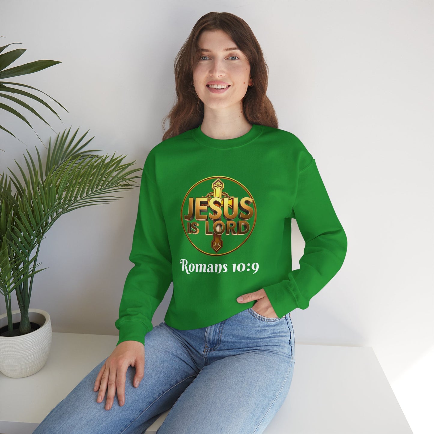 Bold Faith Women’s Sweatshirt – Proclaim Jesus Is Lord & He Is Risen (White Lettering)