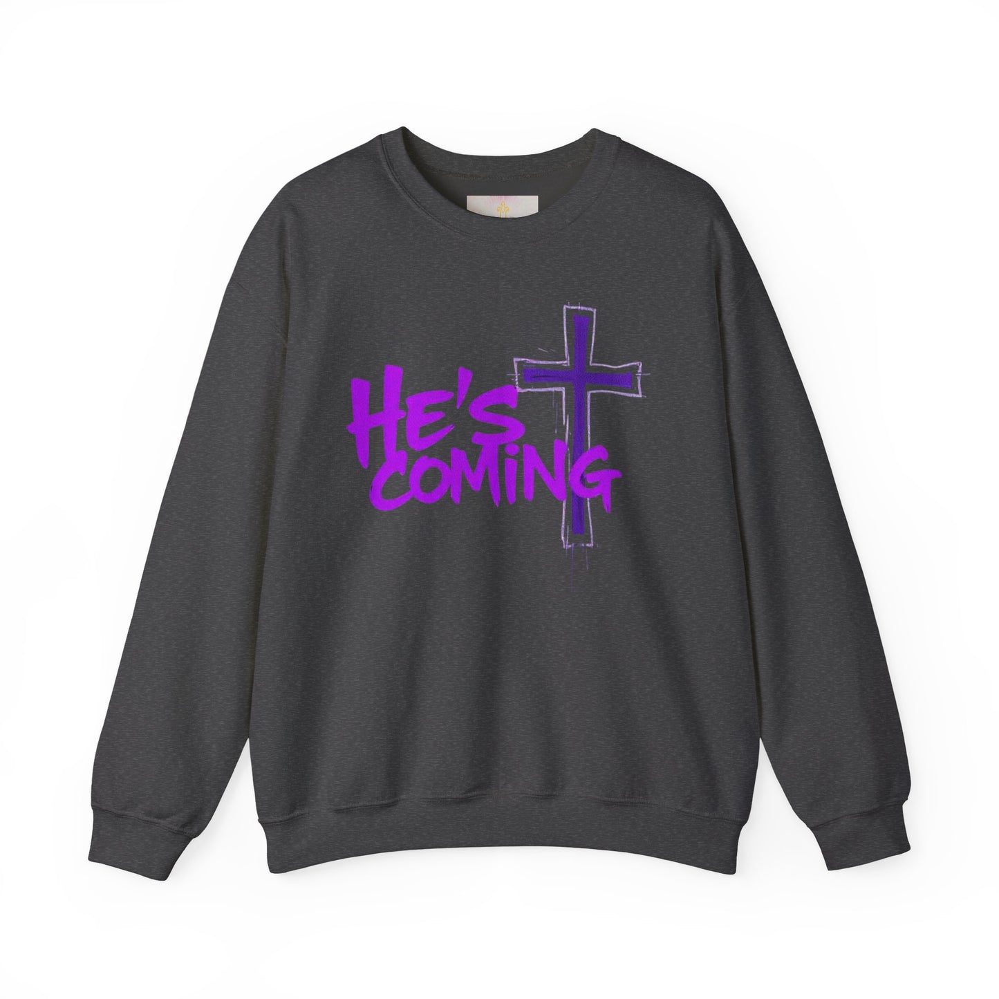 “He’s Coming” Men’s Christian Sweatshirt – Bold Prophetic Streetwear