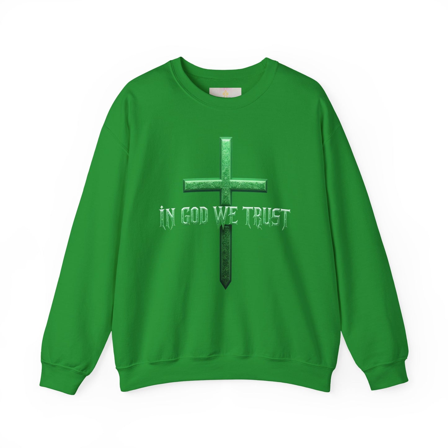Trust in God – Men’s Bold Christian Sweatshirt with Cross Emblem
