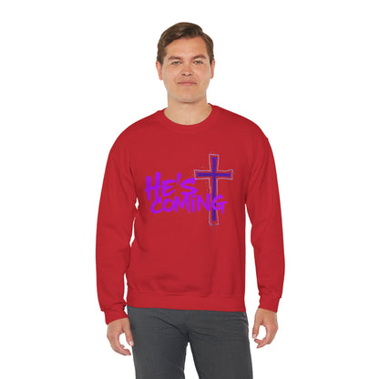 He’s Coming - Men’s Bold Christian Sweatshirt