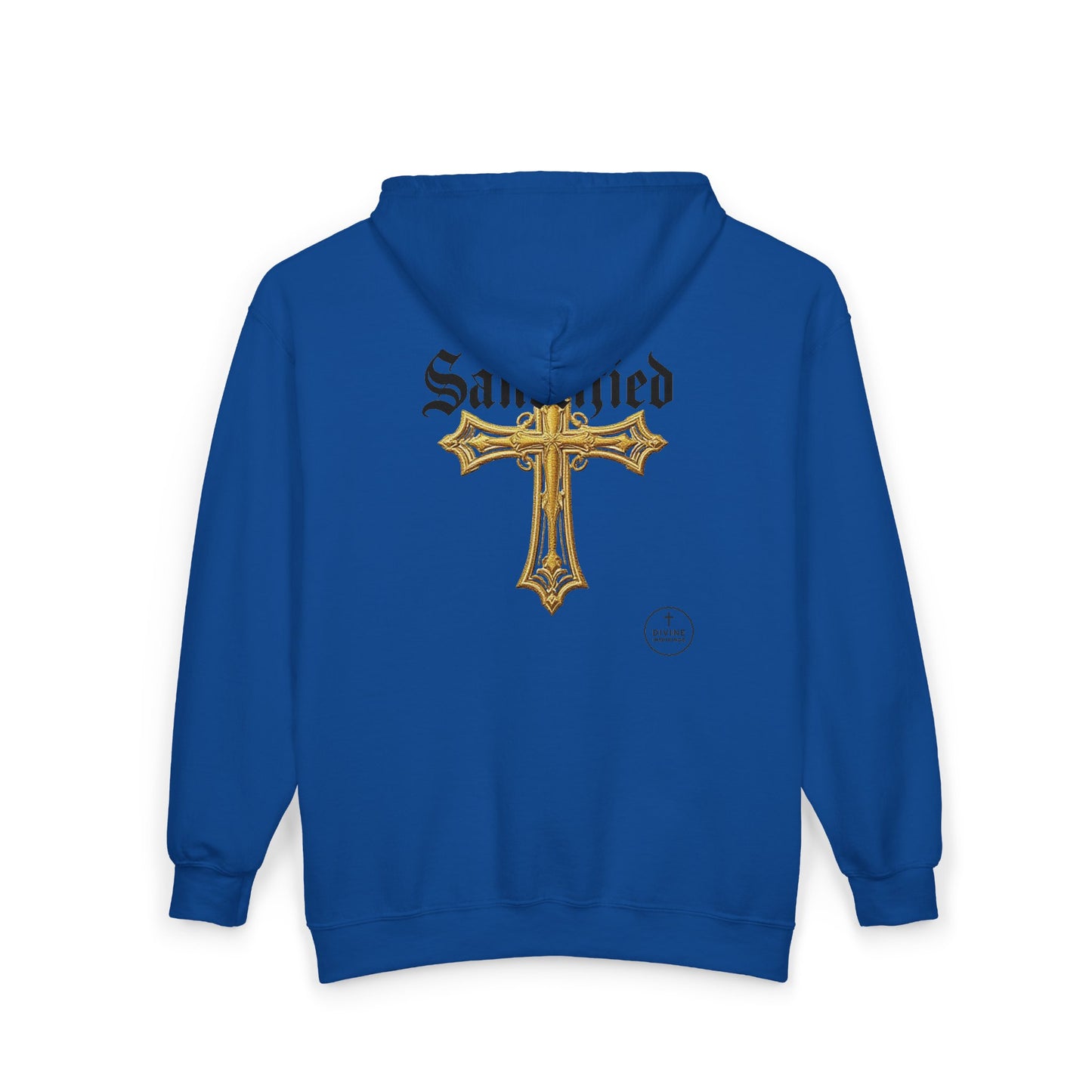Sanctified Women's Gothic Cross Zip-Up Hoodie – Faith & Comfort
