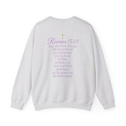Women’s “Hope” Sweatshirt – Inspirational Scripture Hoodie | Romans 15:13