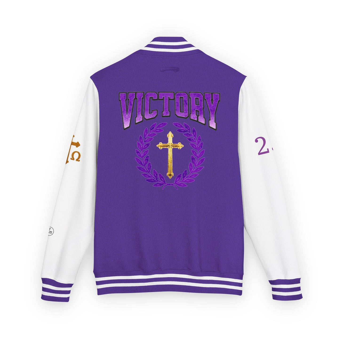 Victory in Christ Men’s Letterman Jacket – Sealed in Faith