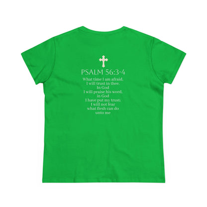 In God We Trust | Women’s Christian Tee with Scripture Back Print