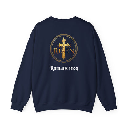 Bold Faith Women’s Sweatshirt – Proclaim Jesus Is Lord & He Is Risen (White Lettering)