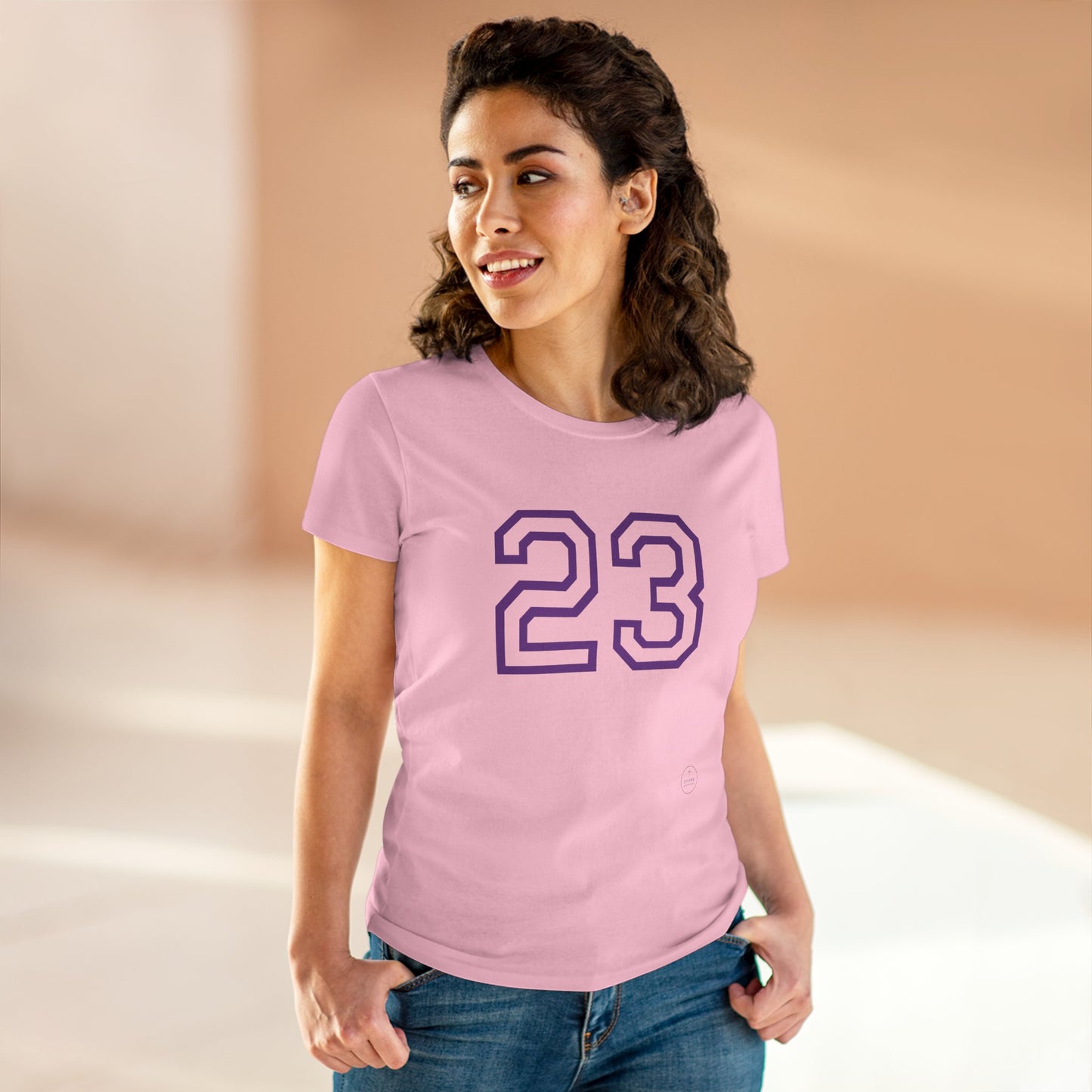 Psalm 23 Women’s Tee – Inspired Sports-Style Shirt (Purple Numbering)