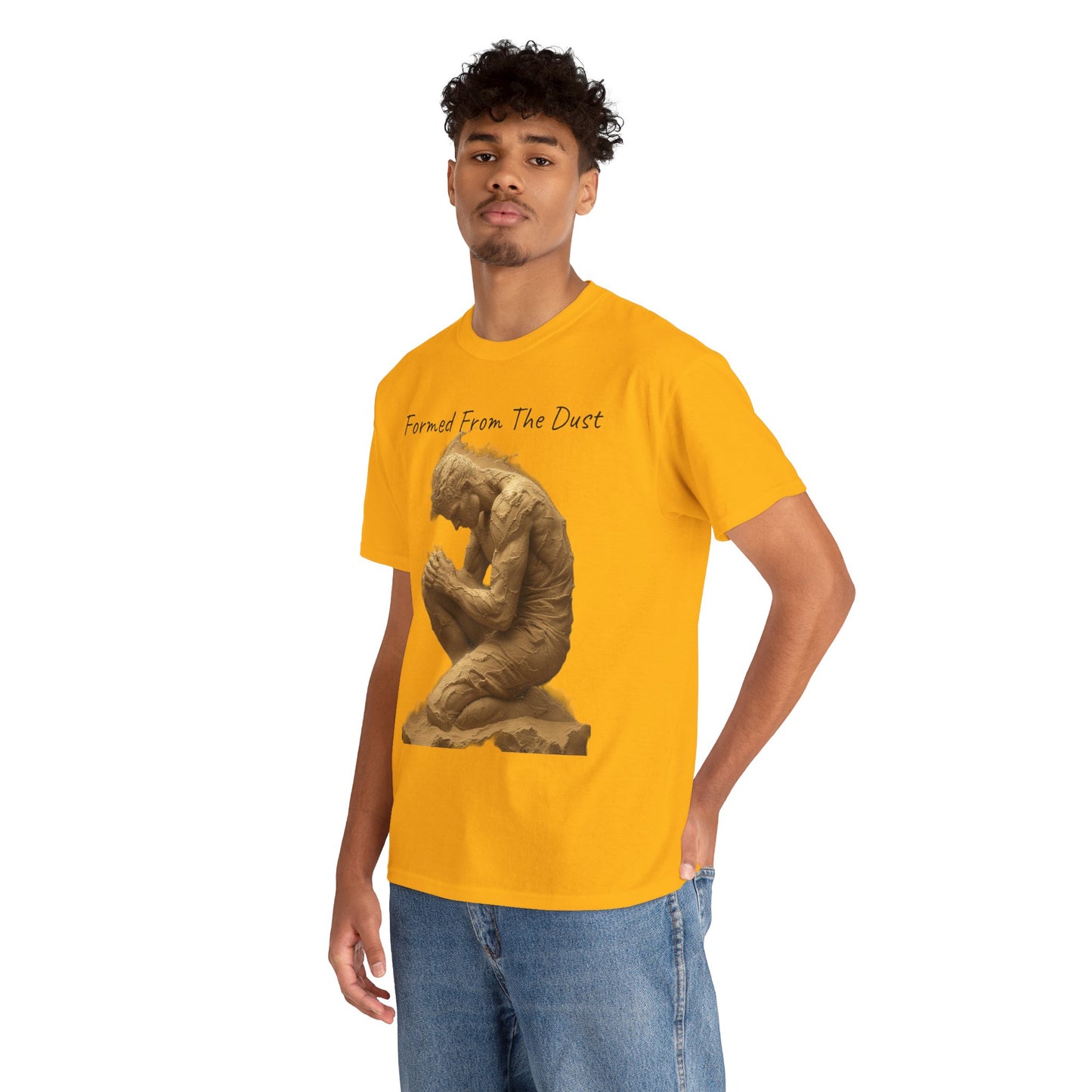 Formed from the Dust | Men’s Christian T-Shirt with Genesis 2:7 (Dark Lettering)