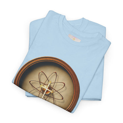 Wisdom in the Atom – Men’s Spiritual T-Shirt (Black Text)