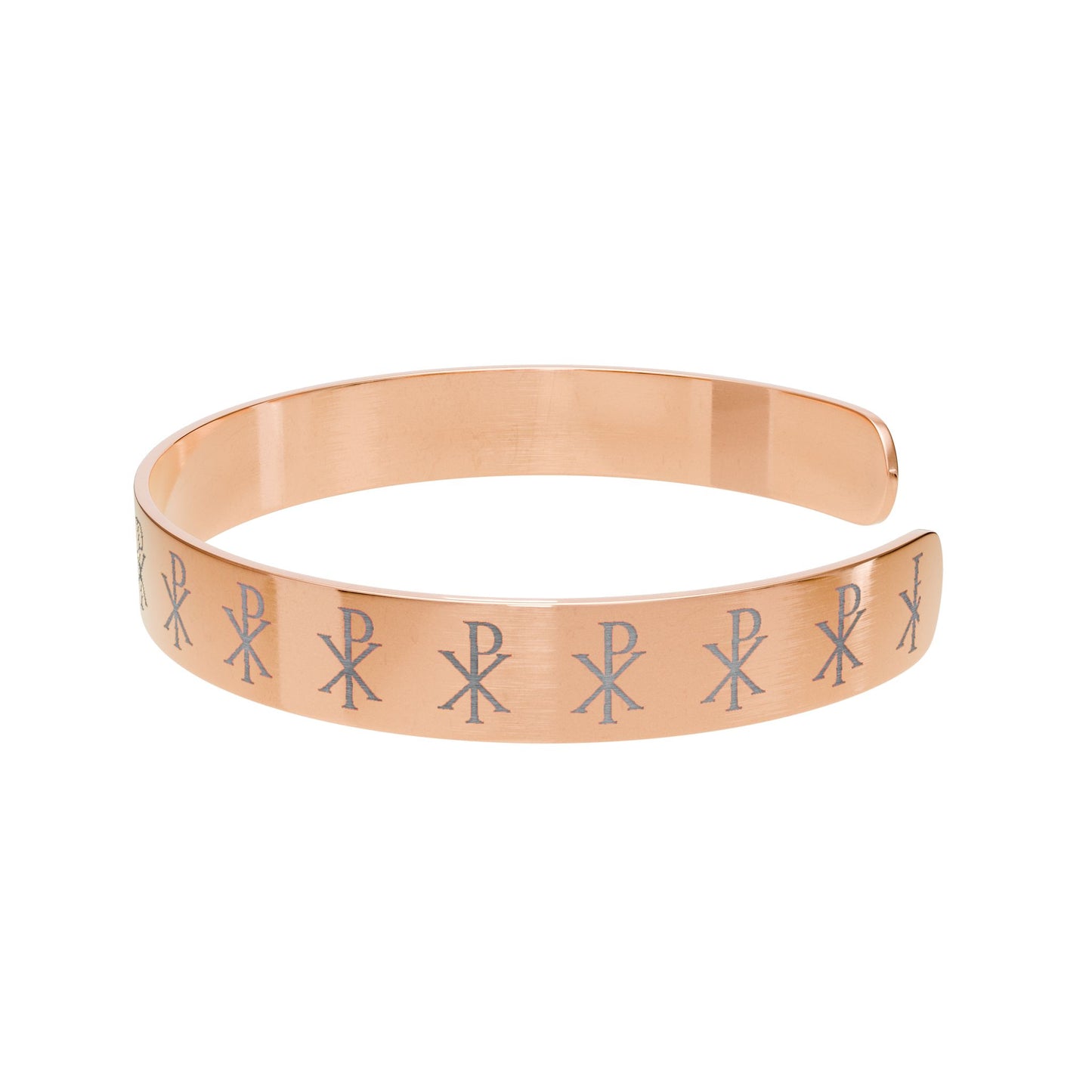 Chi Rho Engraved Cuff Bracelet – Timeless Christian Symbol