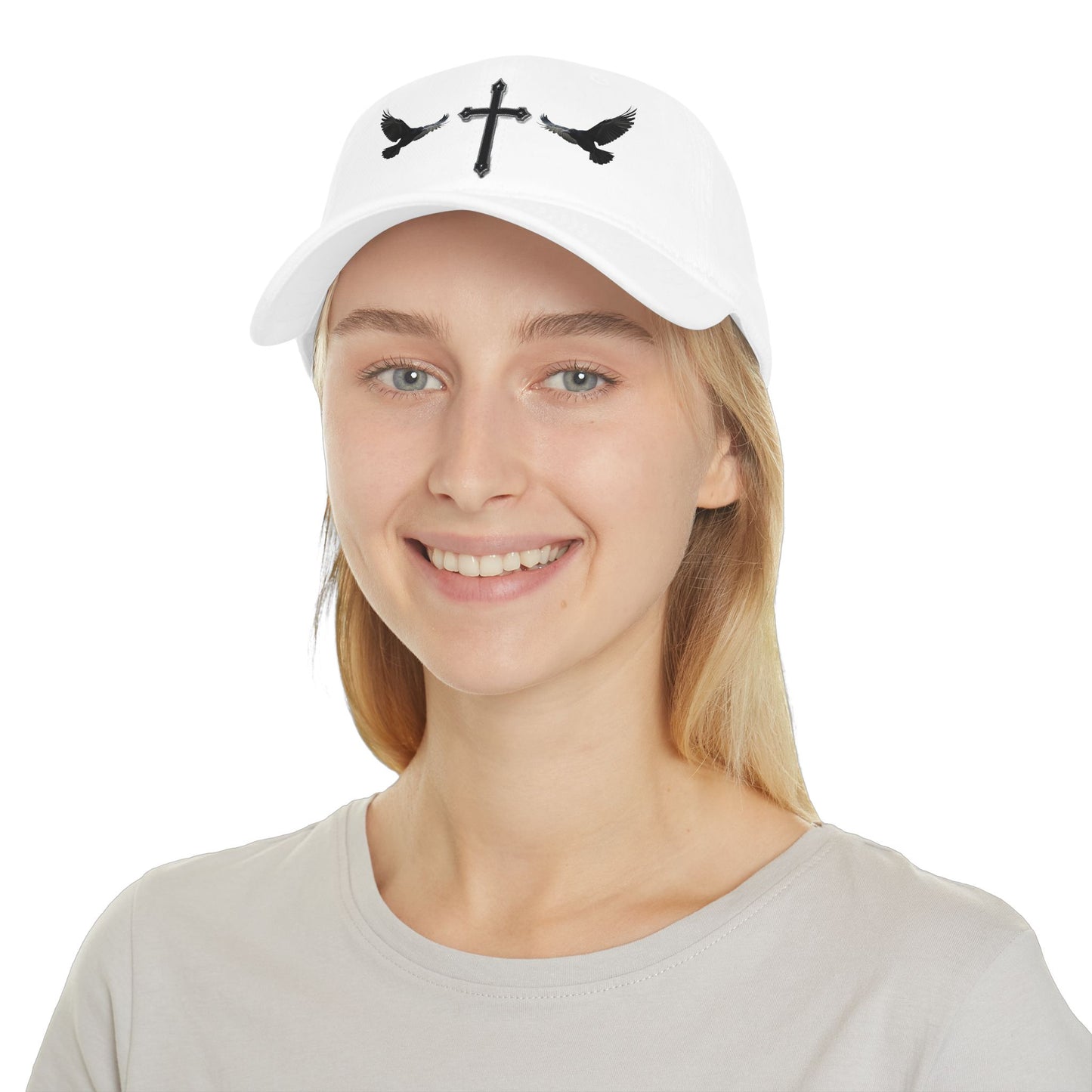 Black Crows & Cross Christian Cap