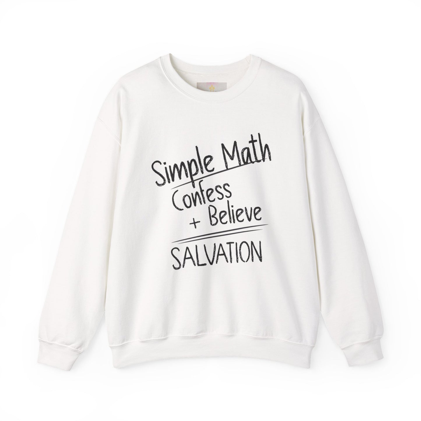 Simple Math Men’s Sweatshirt – Faith Pullover (Black Chalk)