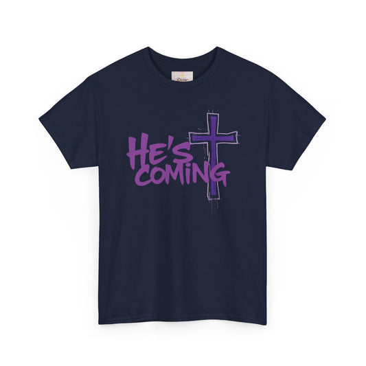 Bold Faith Men’s T-Shirt – “He’s Coming” Prophetic Christian Apparel