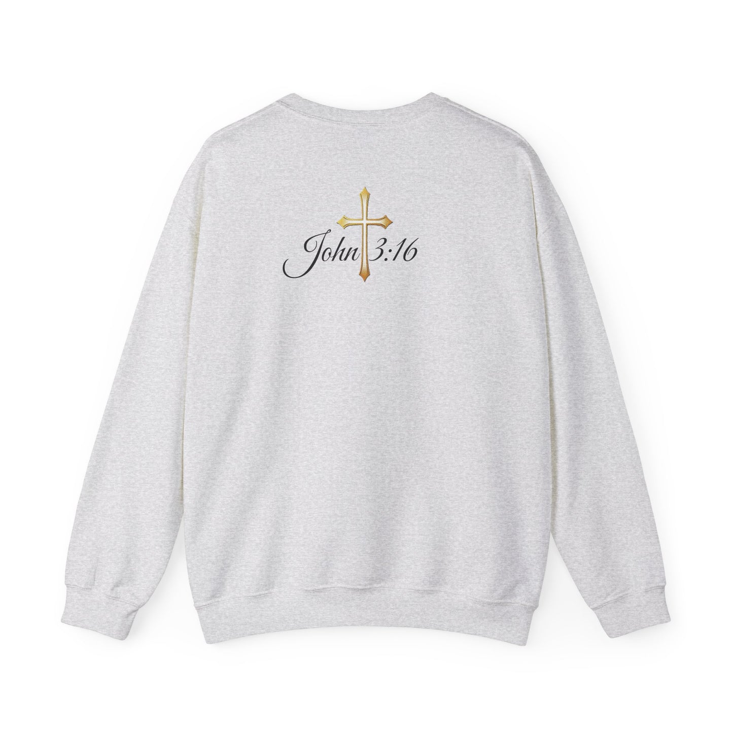 Saved Women’s Sweatshirt – Christian Faith Apparel with Cross & John 3:16
