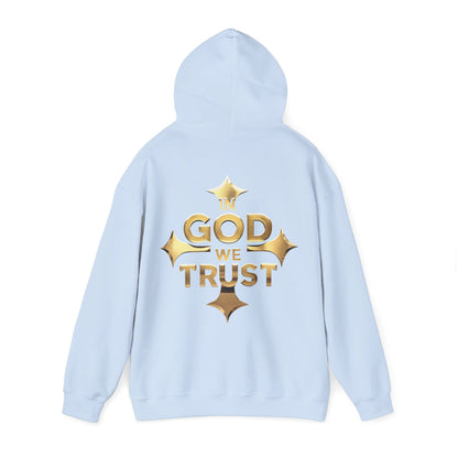 Bold Faith in Gold – “In God We Trust” Christian Women’s Hoodie