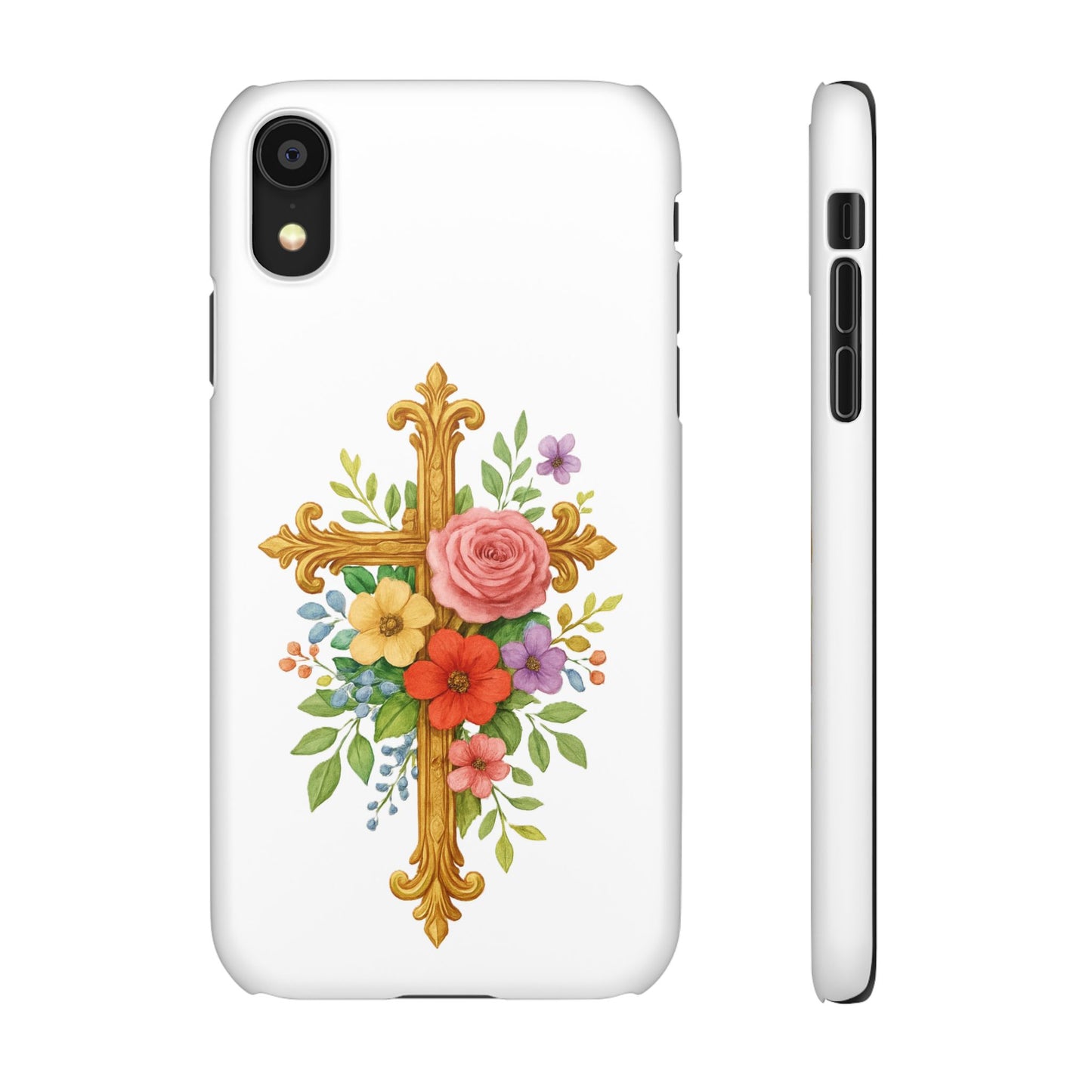 Floral Cross Snap Case for iPhone – Faith in Bloom