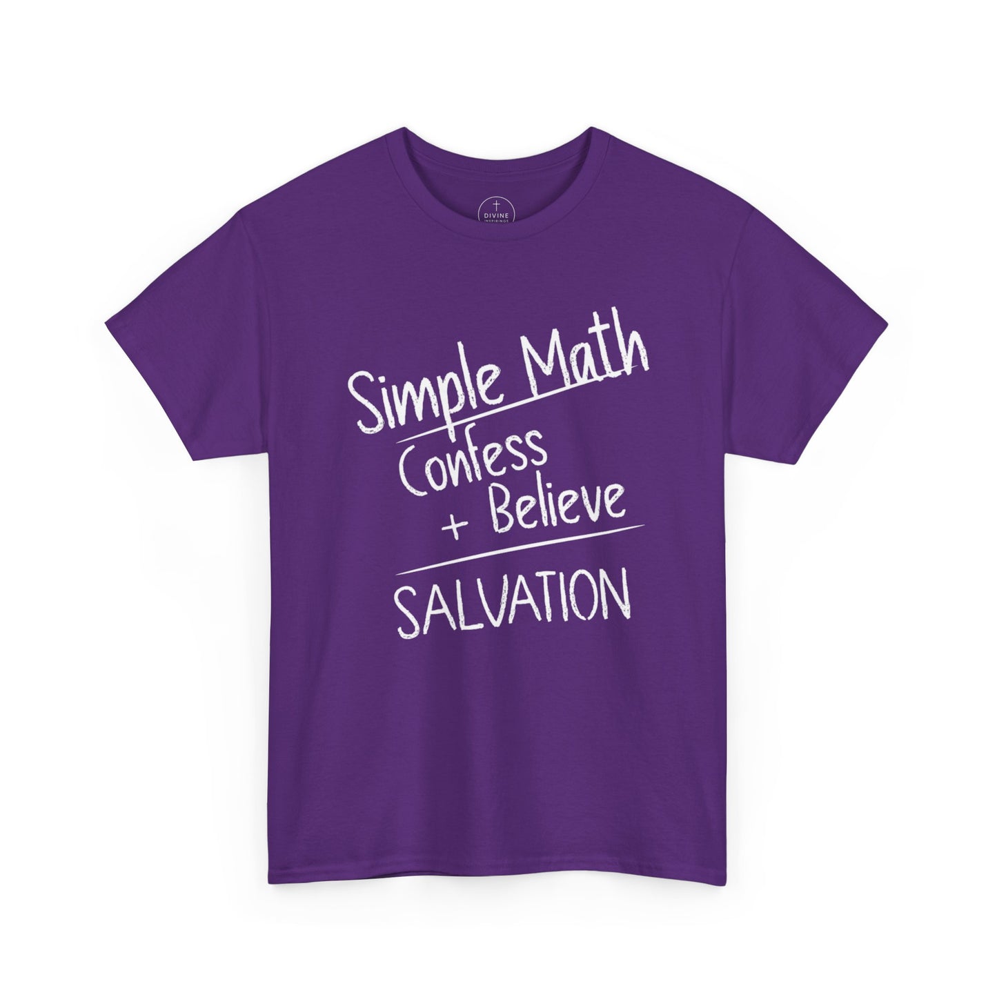 Simple Math of Salvation Men’s Christian T-Shirt (White Chalk)