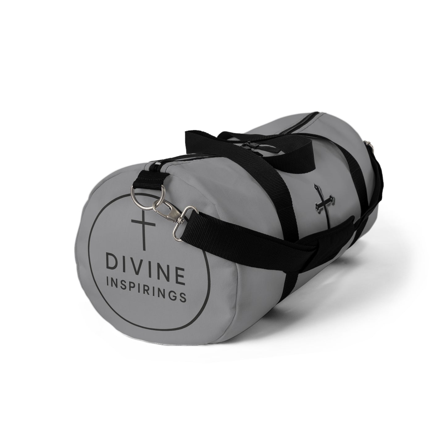 Divine Strength Duffle Bag in Grey – Carry the Cross with Purpose