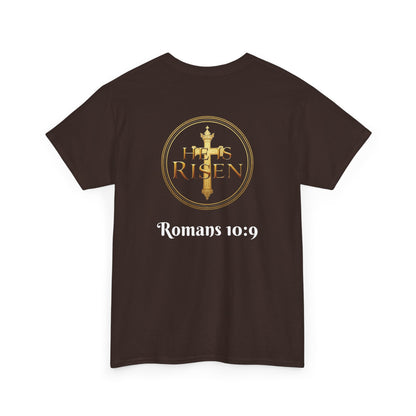 Jesus Is Lord / He Is Risen Christian Tee – Men’s Bold Faith Statement (White Lettering)