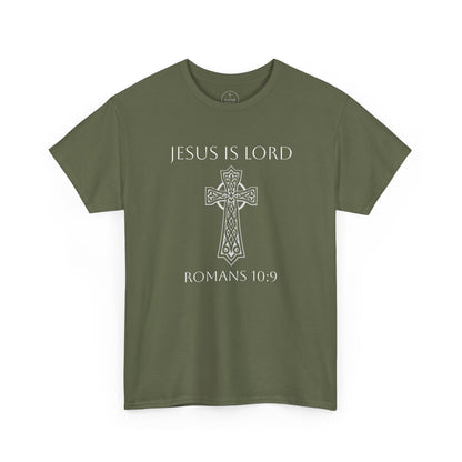 Jesus Is Lord – Men’s Christian Tee (White Lettering)