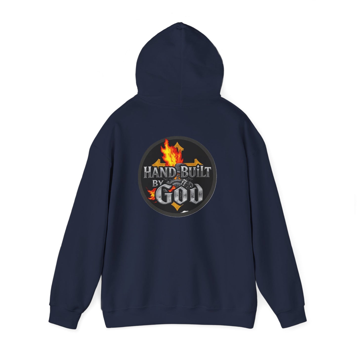 Hand Built By God - Bold Christian Men’s Hoodie
