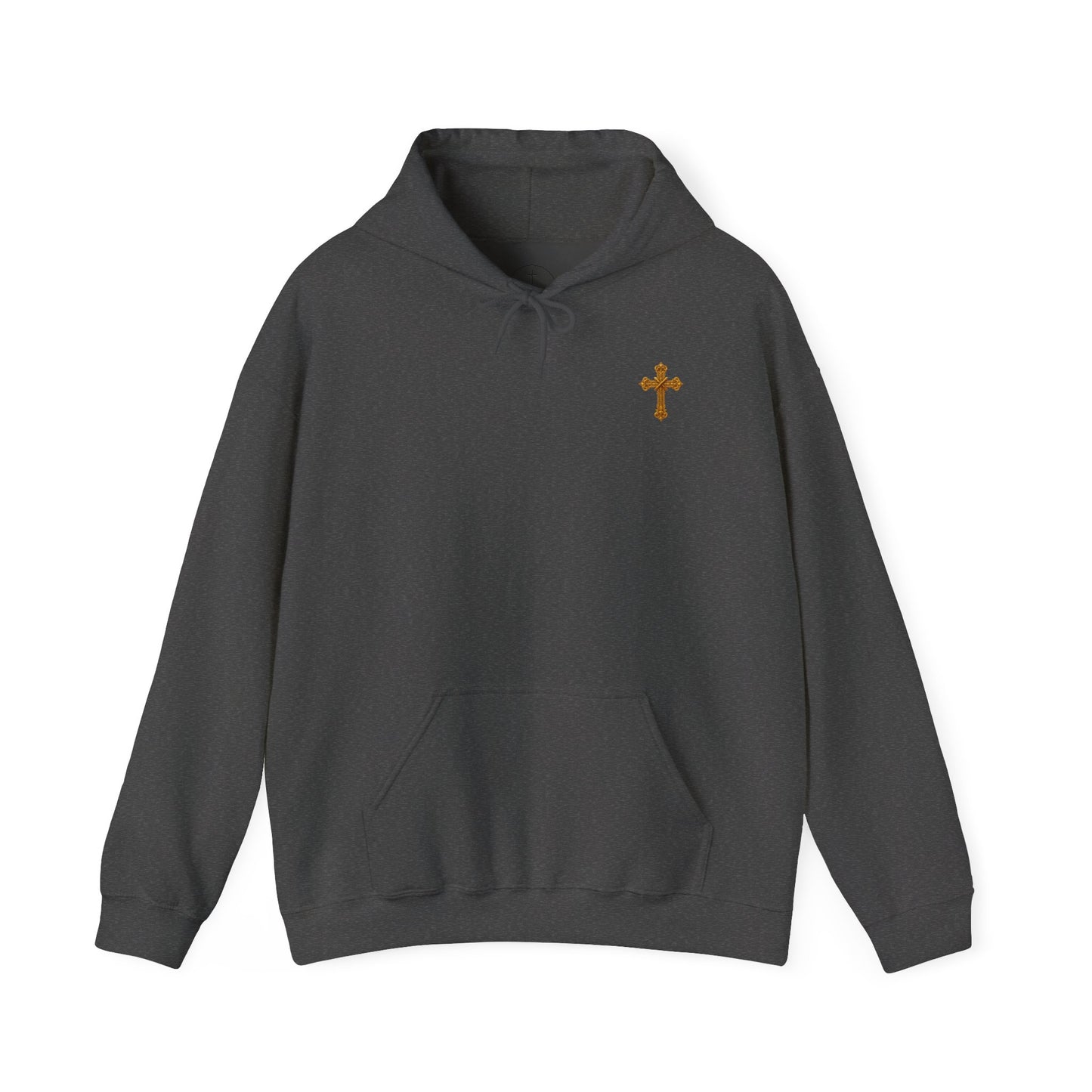 Jesus is Lord - Men's Christian Hoodie with Golden Cross